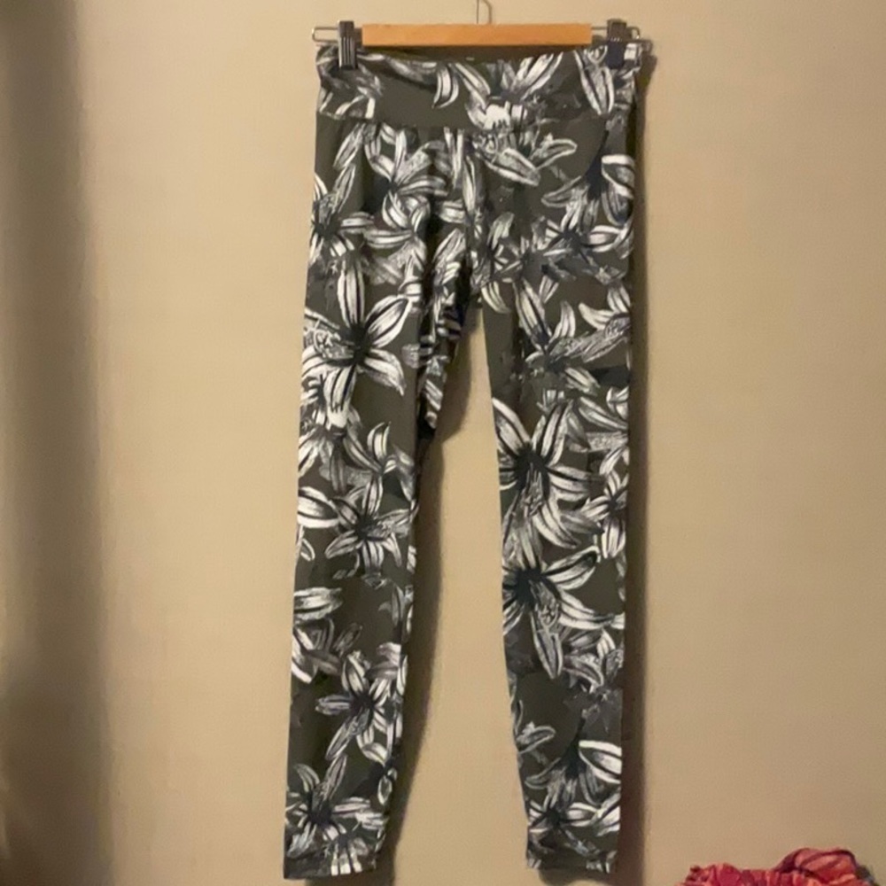 Energie Gray and White Track Pants with Relaxed Fit